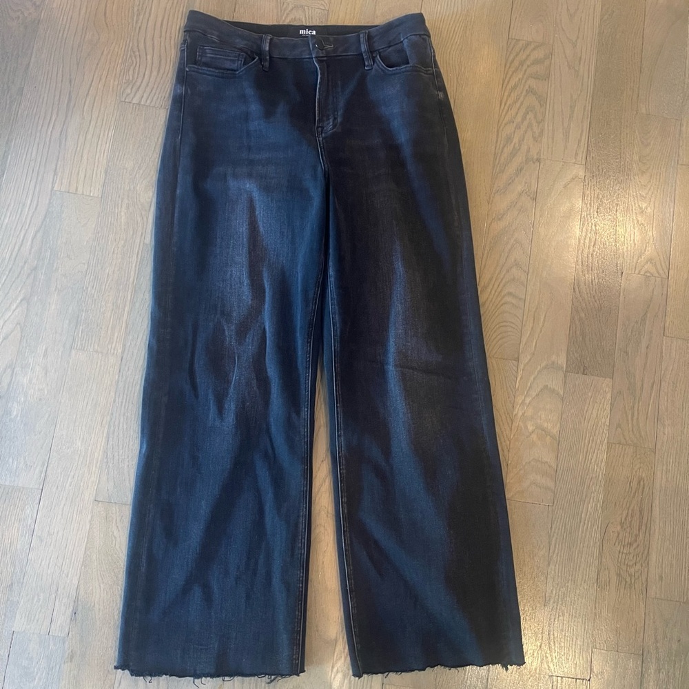 Mica Denim 30 Hunter Stretchy Super High Rise Wide Leg Jeans